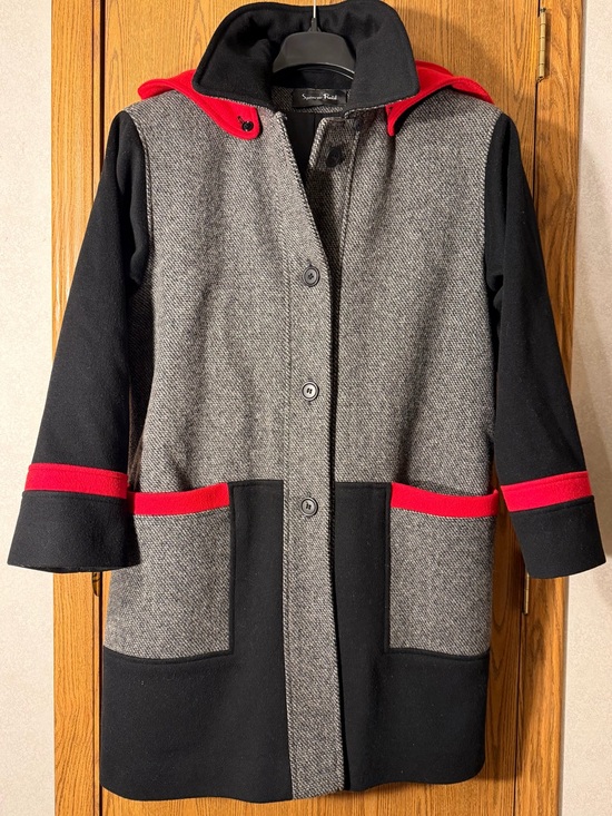 Spencer Reid Jackets & Blazers - Spencer Reid Three-Color Wool Blend Coat with Red Accents